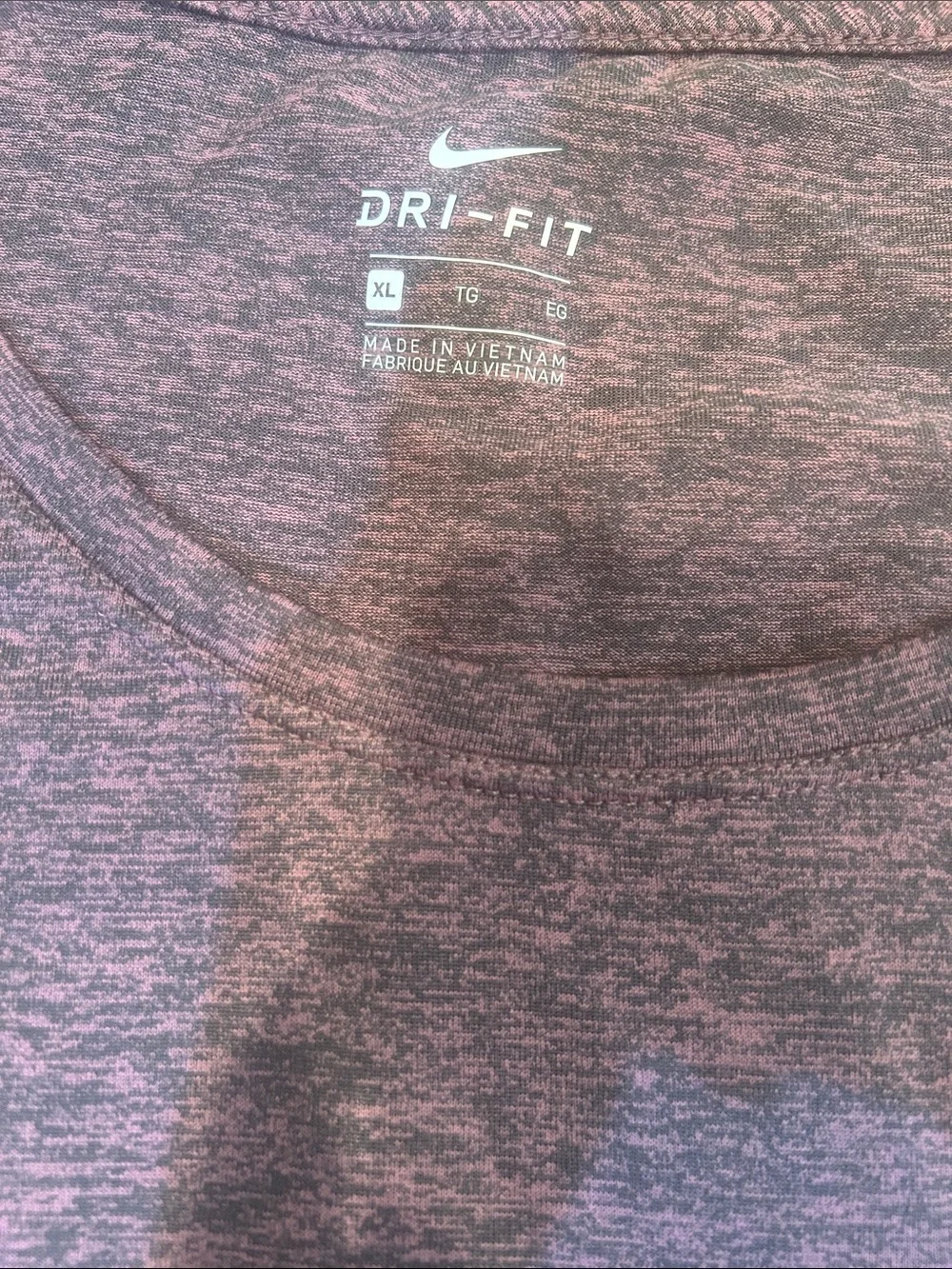 Nike Women's Heathered Mauve Short-Sleeve Tee